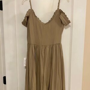 Joyfolie Tan Maxi Dress